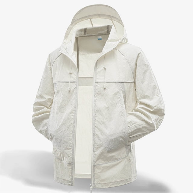pstuiky camisa de manga larga para hombre, Blusa informal de color liso con capucha y manga larga raglán para hombre, resistente al sol, con cordón ajustable Tops de talla grande para hombre xxxl