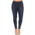 thumbnail image 2 of Jvini Women's Pull On Skinny Jeans Stretch Denim Jean Jeggings 29" Dark Indigo Wash, 2 of 5