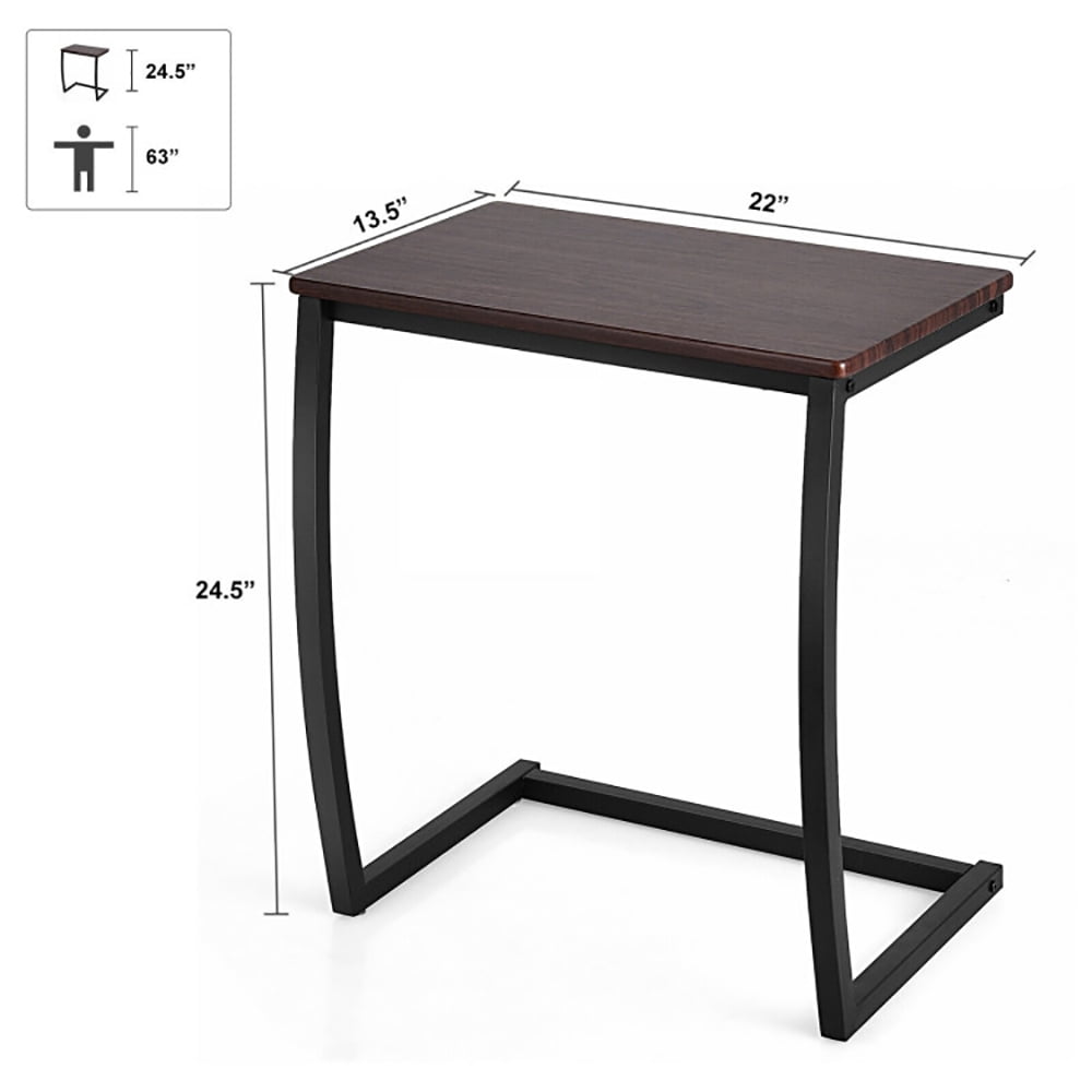 Finihen End Table, C-shaped Sofa Side End Table with Steel Frame, Sofa Side Table, Bed Side Table, for Small Space, Living Room, Bedroom, Coffee Finihen End Table, C-shaped Sofa Side End Table with Steel Frame, Sofa Side Table, Bed Side Table, for Small Space, Living Room, Bedroom, Coffee