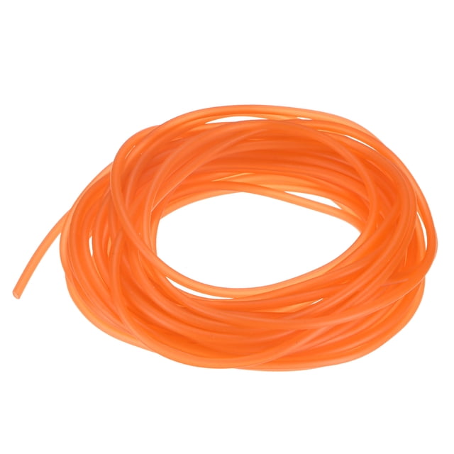 Tubería de goma de látex natural Uxcell de 10 metros, tubo de goma de 2x4 mm (IDxOD), naranja