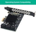 thumbnail image 4 of Tarjeta de expansión PCIE SATA 3.0 Convertidor interno de 6 Gbs (1X PCIE a 10 puertos), 4 of 9