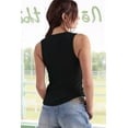 thumbnail image 5 of Womens Summer Casual V Neck Sleeveless Workout Tank Tops Black M, 5 of 9