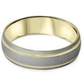 thumbnail image 2 of Pompeii Mens 6mm 14K Gold Two Tone Brushed Wedding Band (,), 2 of 2