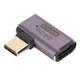 thumbnail image 2 of Adaptador tipo C USB4.0 HD 8K 40Gbps PD240W Carga rápida Carcasa de aluminio Adaptador portátil tipo C a tipo C para teléfono celular macho a hembra, curva lateral, 2 of 5