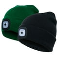 thumbnail image 1 of Button battery knit hat with light LED knit hat with light emitting led knit hat, 1 of 5
