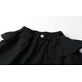 thumbnail image 5 of LittleSpring Toddler Girls Black Skirts Pleated Denim Skorts Elastic Waist Jeans Skirt with Undershorts 2T, 5 of 6
