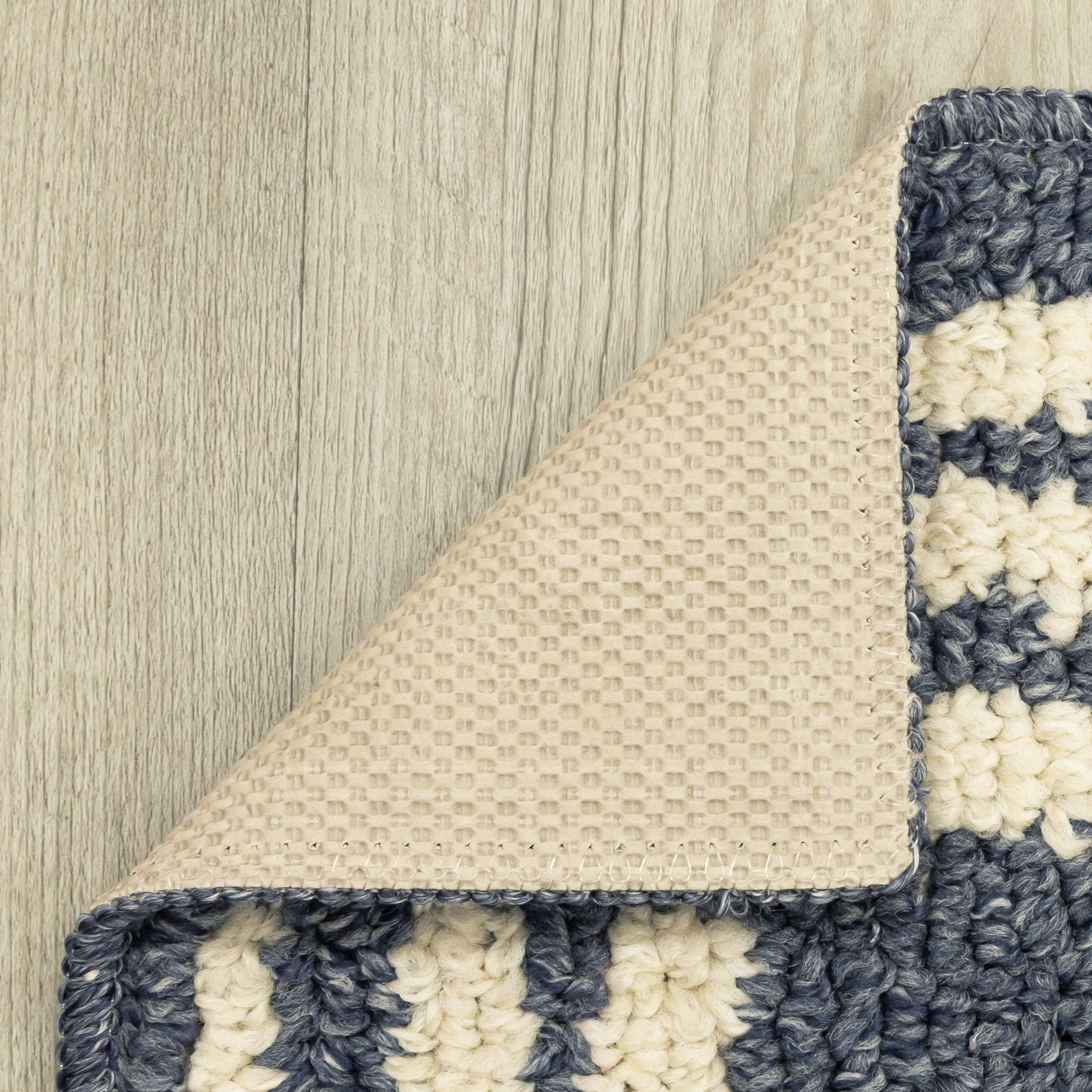 Mainstays Transitional Grid Plaid Blue Indoor Area Rug, 5' x 7'