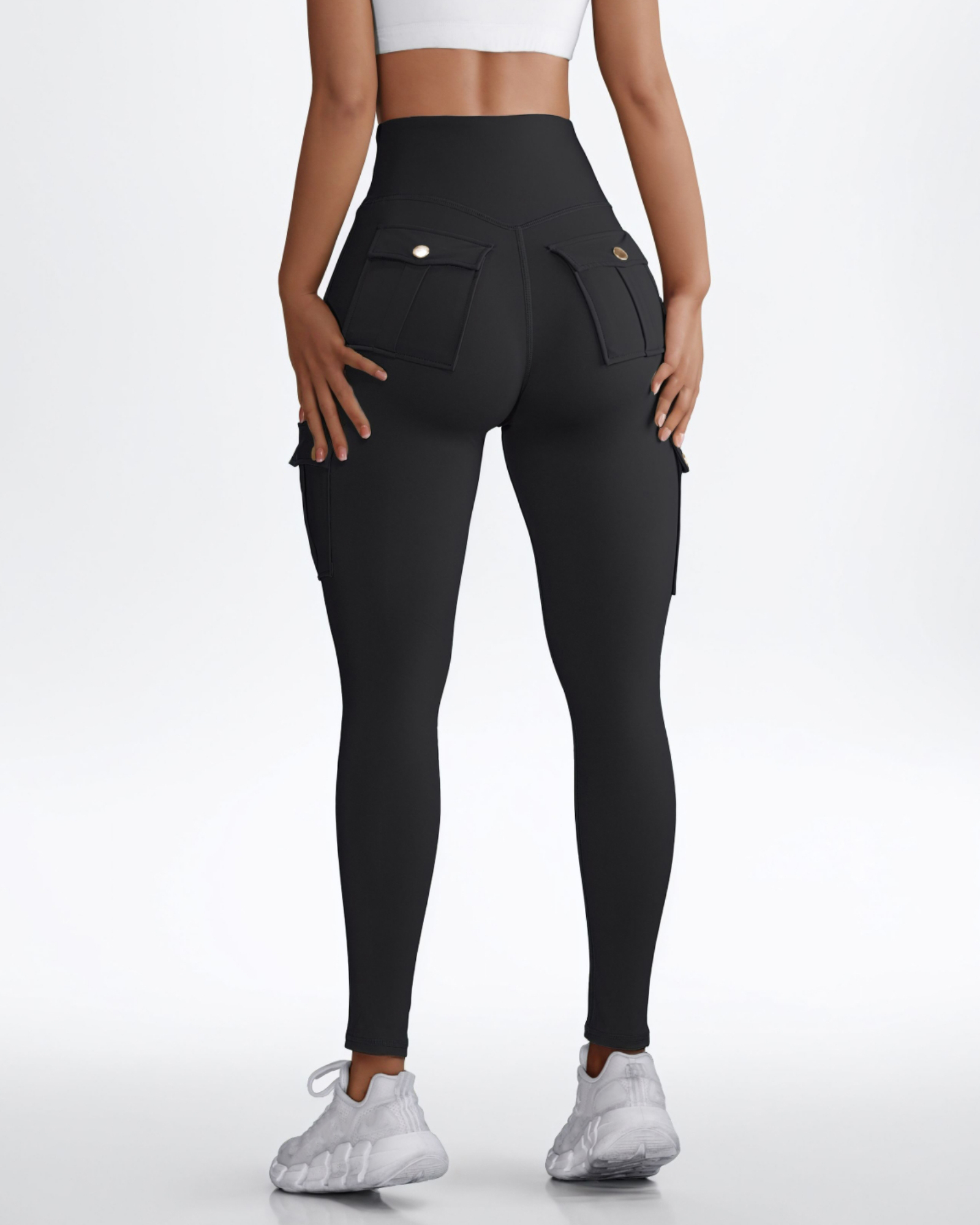 FITOP Women's Cargo Yoga Leggings High Waist with Pockets photo 3