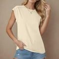 thumbnail image 2 of Yoga Cropped Tank Tops For Women Casual Sleeveless Loose Fit Shirts Round Neck Top Side Split Slit Tunic Shirt Open Backe Workout Vest Gym Athletic Outfits, 2 of 8