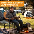 thumbnail image 5 of Slsy Oversized Heated Camping Directors Chair,Heavy Duty Outdoor Portable Heating Folding Chair w/Side Table Pocket, Heated Tall Camp Chairs, Makeup Chair, Supports 550lbs (Power Bank not Included), 5 of 8
