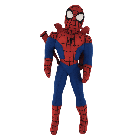 Marvel by Spiderman Adult Adjustable Straps Plush School Backpacks, Red