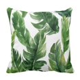 thumbnail image 1 of RYLABLUE Taie d'Oreiller Feuilles Tropicales Vertes Aquarelle Banane 18x18 Pouces, 1 of 1