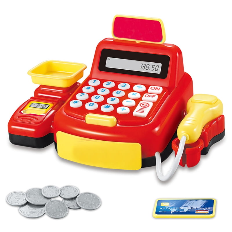 Details about   Cashier Game Set Pretend Play Money Coins Calculator Cashier Toy Games Kids 