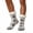 Dark Gray, variant on Men's Slipper Socks, Argyle Pattern Fleece Lined Crew Socks, Two Tone Cozy Casual Home Socks, Everyday Versatile Fall Winter Lounge Socks
