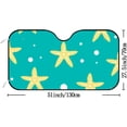 thumbnail image 2 of GZHJMY Car Front Windshield Sunshade UV Heat Protection, Foldable Auto Windshield Sun Visor for SUV Sedan Starfish Pattern Illustration, Car Sunscreen51x27.5inch Keep Vehicle Cool, 2 of 5
