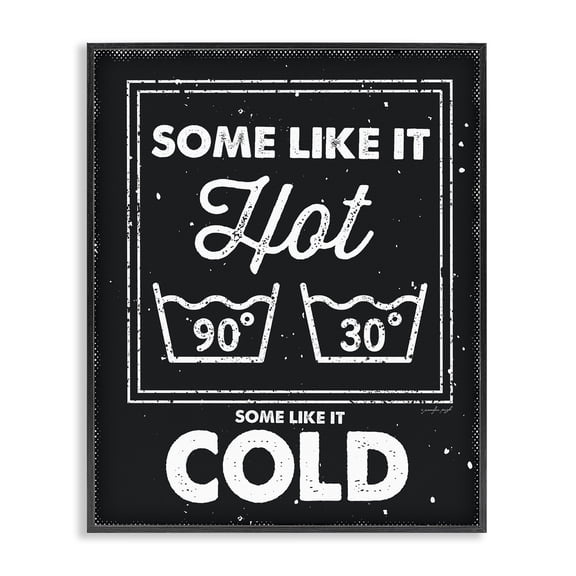 Stupell Industries Eclectic Some Like It Hot Phrase Family Laundry Humor Black Framed Giclee Art, 11 x 14, by Jennifer Pugh