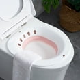 thumbnail image 3 of Bath Toilet Bath Squat Free Reduce Pain Spill Proof Water Massage Foldable Sitz Bath with Flusher for Postpartum, 3 of 7