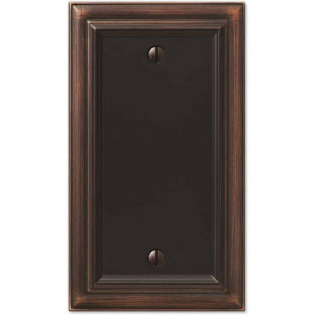 Cast Bronze Wall Register - Continental Aged Bronze Cast Single Blank Wallplate