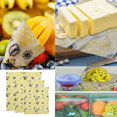 thumbnail image 4 of Juego de 3 piezas de papel de cera de cera de abeja reutilizable, toallitas de cera de abeja orgánica, envoltura de alimentos de diferentes tamaños para frutas, verduras y pan lavables (estilo 1) Rojo Verde, 4 of 4