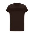 thumbnail image 4 of Craaazy Women's Relaxed Fit Crew Neck Blouse, Solid Color Short Sleeve Pleated Top, Loose Comfy Casual Tee for Spring & Summer Gifts, 4 of 7