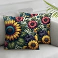 thumbnail image 3 of nygtbtfer Hand Painting Flowers Pattern Decorative Soft Throw Pillow Case Cushion Covers White, 3 of 7