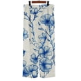 thumbnail image 6 of Delayuji Women's Casual Pant Wide Leg Pants Floral Print Elastic Waist Summer Thin Pants Beach Vacation, 6 of 6