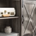 thumbnail image 3 of Walker Edison Modern Farmhouse Sliding Door Corner TV Stand, Grey Wash, 3 of 19