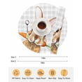 thumbnail image 6 of 15 Inch Round Placemats Set of 6, Easter Bunny Non Slip Heat Insulation PP Table Mats, Spring Rabbits Carrots Gray Buffalo Plaid Washable Place Mats for Kitchen Dining Party Table Decor, 6 of 7