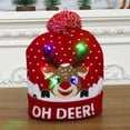 thumbnail image 1 of Colorful Light-up Knitted Hat Add Great Christmas Vibe Party Outfit Cloth Matching, 1 of 2