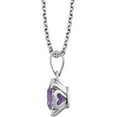 thumbnail image 2 of 14k White Gold Amethyst Polished Amethyst and .05 Dwt Diamond Necklace, 2 of 2