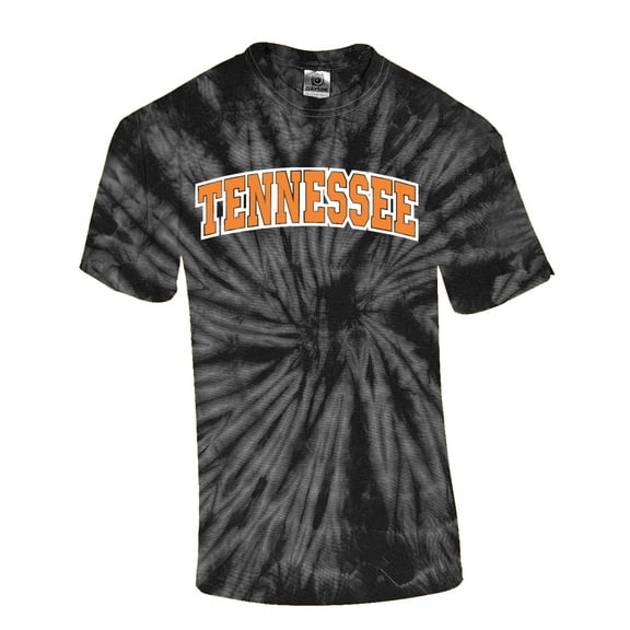 Mens Tennessee Tshirt Tennessee Orange and White Football Sports TN Team Color Short Sleeve T-shirt Graphic Tee-Black Tie Dye-large