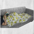 thumbnail image 6 of Geometric Soft Flannel Fleece Blanket, Modern Geometrical Design with a Tech Layout Grid and Triangular Style, Cozy Plush for Indoor and Outdoor Use, 50" x 70", Yellow Charcoal Grey, by Ambesonne, 6 of 6