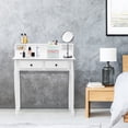 thumbnail image 3 of Topbuy Writing Desk W/ Drawer Detachable Floating Organizer Computer Table White, 3 of 9