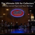 thumbnail image 3 of Licensed Pepsi Cola Beverage LED Neon Rope Sign 16" Oval Vintage Light Up Wall Decor Retro Soda Logo Marquee Sign for Man Cave Bar Garage Game Room USB or Battery Powered Wall Art, 3 of 9