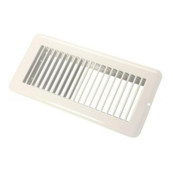 JR Products 02-28985 Undampered Floor Register - 4" x 10", White