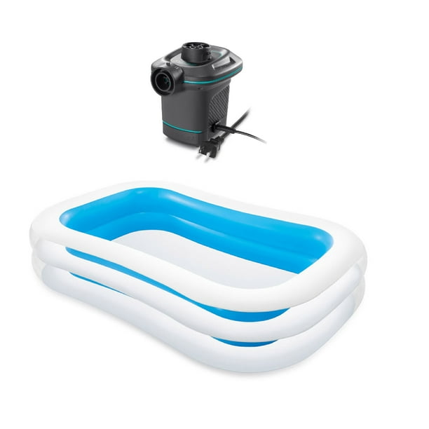 Intex Swim Center 198 Gal Family Swimming Pool 120v Electric Air Pump Walmart Com Walmart Com