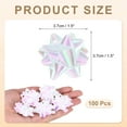 thumbnail image 2 of Uxcell 100Pcs Mini Star Gift Bows, Small Christmas Rainbow Film Gift Wrapping Self-Adhesive Bows White, 2 of 6