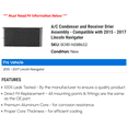thumbnail image 2 of A/C Condenser and Receiver Drier Assembly - Compatible with 2015 - 2017 Lincoln Navigator 2016, 2 of 2