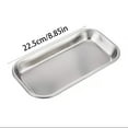 thumbnail image 2 of Stainless Steel Silver Decorative Tray, Manicure Tools Placing Dish, Bathroom Vanity Trays for Dresser Counter, 2 of 6