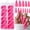 Hot Pink, variant on 120pc Stiletto Press on Nails Long Fake Nails, Matte Dark Coffee Nails Press ons Nail Stiletto Artificial Fingernail Long Pointy False Nails Full Cover Colored Acrylic Nail Tips for Women