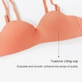 thumbnail image 6 of 3 Pack Women's Seamless Bra Solid Color Beauty Back Push up Wirefree T-Shirt Bra, 6 of 8