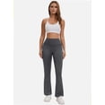 thumbnail image 4 of High Waisted Seamless Flare Leg Bootcut Yoga Pants for Women with Pockets Athletic Casual Use, 4 of 5