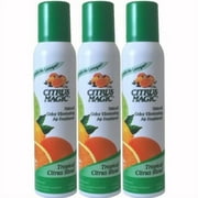 Citrus Magic Natural Odor Eliminating Air Freshener Spray, Long-lasting Scent, Tropical Citrus Blend, 3-Ounce, 3 Pack