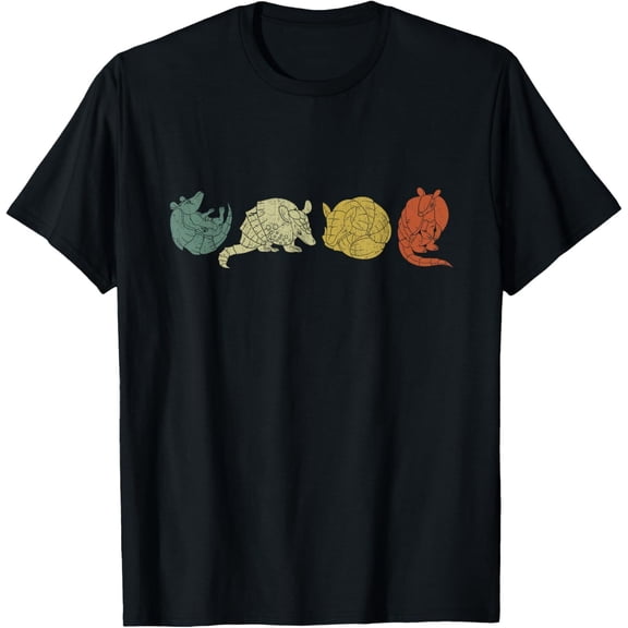 Simple Fit Retro Wildlife Nature Animal Lover Wild Armadillo T-Shirt Gift For Him/Her
