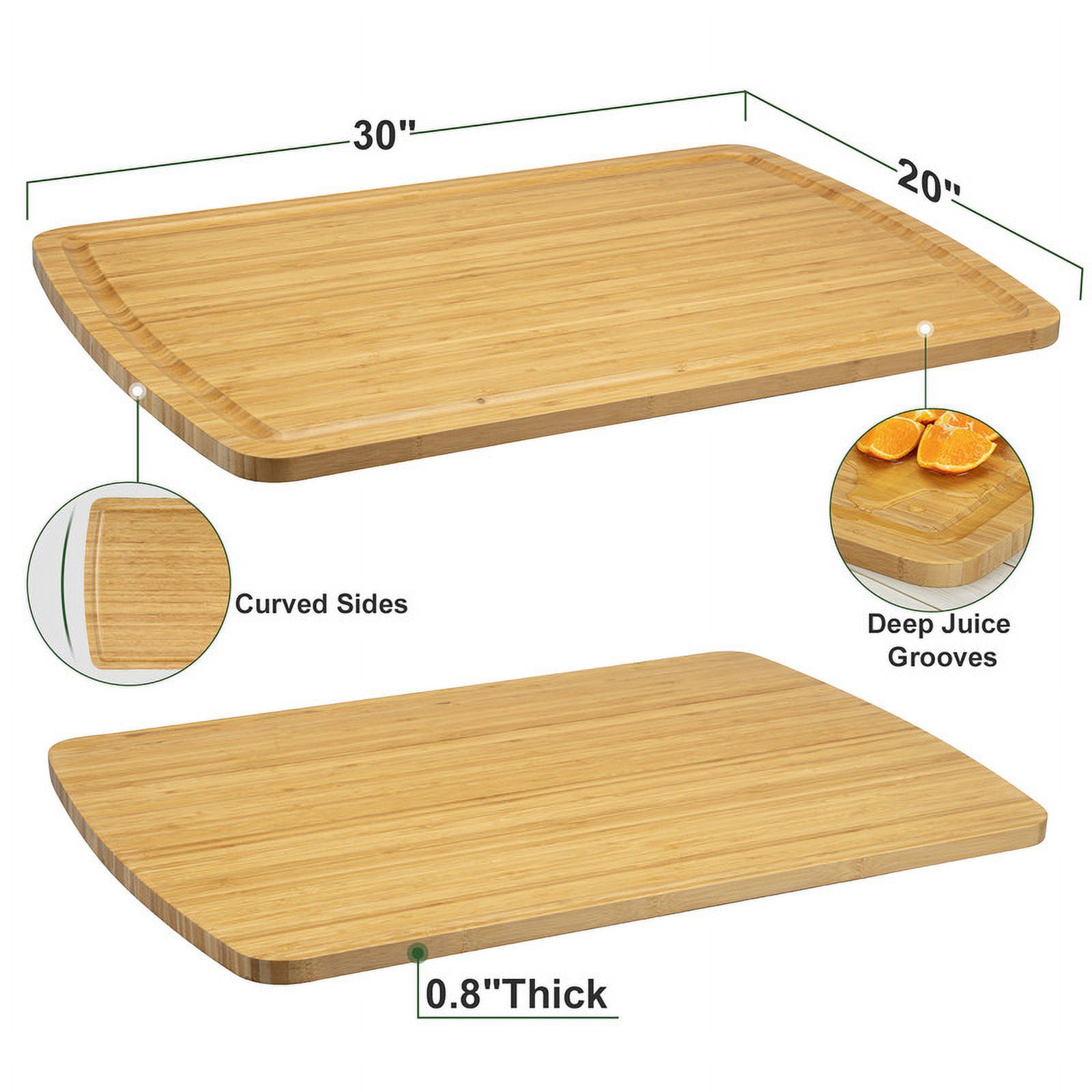 Bamboo Cutting Board 30" x 20", Noodle Board Stove Cover, Extra Large Cutting Board for Kitchen
