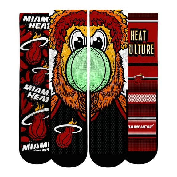 Unisex Rock Em Socks  Miami Heat Fan Favorites Three-Pack Crew Socks Set