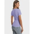 thumbnail image 6 of Women's T Shirts Short Sleeve Scoop Neck Basic Going Out Tops Fashion Slim Fit Tee, 6 of 6