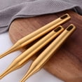 thumbnail image 4 of 7 Pcs Round Handle Cooking Utensil Set, 304 Stainless Steel Gold Titanium Plated Cookware Sets with Public Fork/Spoon, Potato Mashers, Slotted Spatula, Soup Ladle, Pasta Server, Kitchen Tool Gadget, 4 of 7