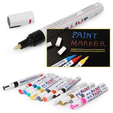 BFY Red Car Tyre Tire Tread Rubber Metal Permanent Paint Marker Pen Stationary Painting Pens Waterproof
