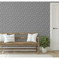 thumbnail image 5 of S4Sassy Vine Leaf Print Wallpaper - Asian Style Wall Covering, 25" x 120" Self-Adhesive Wallpaper, Decorative Wall Wrap, Easy DIY Decor For Bedroom, Living Room, Living Spaces - Gray, 5 of 9